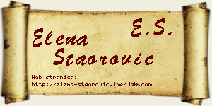 Elena Staorović vizit kartica